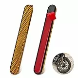 Reflektoren Fahrrad Reflektor Rückstrahler Vorne Fahrrad - 2er 100x13x7 mm E4 Frontreflektor Fahrrad Selbstklebend, Katzenaugen Reflektor für E-Scooter und Motorrad, Mehr Sichtbarkeit Sicherheit(Gelb)