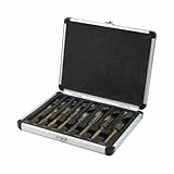 Hoteche 8-teiliges 1/2' HSS Bohrer Set – Hochwertiger Metallbohrer Satz mit 14-25,5 mm Durchmesser – Ideal für Edelstahl, Chromstahl und Vierkantrohre – Robuste Aluminiumverpackung