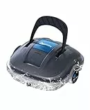 WINNY POOL CLEANER Winny 200 MAX Poolroboter Akku Kabellos Poolsauger Roboter mit 180μm Filtration 100 Min Automatische Parken Poolreiniger für Flachem Boden Aufstellpools bis 80 m²-Dunkelgrau