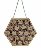 Dehner Natura Premium Insektenhotel Rosario, Insektenhaus/Nistkasten für Bienen/Schmetterlinge/Käfer, ca. 30 x 26 x 8 cm, aus FSC-zertifizierten Kiefernholz, Natur