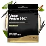 Protein Works | Vegan Protein 360 – GOLD Innovation, Vanillecreme, 66 Portionen, 100% pflanzlich & natürlich, Premium-Multi-Protein-Mix, fettarmer & kalorienarmer Shake, 2kg