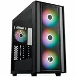 Cooler Master MasterBox 600 – E-ATX-Airflow-Gehäuse Back-Connect-MB- und 420 mm Kühler-fähig, 3 x 140 mm & 1 x 120 mm ARGB-PWM-Lüfter vorinstalliert, gehärtete Glaswand, USB 3.2 Gen 2x2 Typ-C