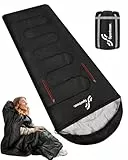 Schlafsack, Sportneer Anziehbarer Deckenschlafsäcke 220 x 85 cm tragbarer 3-4 Jahreszeiten-Schlafsack mit Reißverschluss für Arme und Füße, für Erwachsene Camping Wandern Reisen