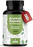 Brokkoli Kapseln - 200x Sulforaphan Hochdosiert - 1000mg pro Tagesportion - 130mg Sulforaphan - Brokkolisprossen - Vegan und produziert in Deutschland