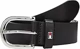 Tommy Hilfiger Damen Gürtel New Danny Belt Ledergürtel, Schwarz (Masters Black), 75 cm