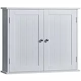 Bath Vida Badezimmerschrank, 2 Türen, Wandmontage, Holz, weiß 15 x 60 x 50 cm