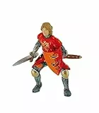 Bullyland 80786 - Spielfigur Prinz in roter Rüstung mit Schild und Schwert, ca. 8 cm, detailgetreu, PVC-frei, ideal als kleines Geschenk für Kinder ab 3 Jahren