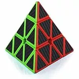 Maomaoyu Pyraminx Cube 3 x 3 3 x 3 x 3 x 3 Speed Cube Pyramide magisches Dreieck Puzzle Twist Magic Cube Kohlefaser selbstklebend Kinder Erwachsene schwarz
