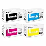 ECHALLENGE TK-5230K Toner-Kartusche TK-5230K TK-5230C TK-5230Y TK-5230M Kompatibel für Toner Kyocera Ecosys M5521cdw M5521cdn P5021cdn P5021cdw M5521 P5021 (Schwarz,Cyan,Gelb,Magenta, 4er-Pack)