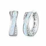 ZIPPICE Creolen Silber 925 Weiß Opal Ohrringe für Damen Kleine Ohrringe Creolen Opal Schmuck Geschenke für Damen Frauen Mädchen Muttertagsgeschenke für Mama