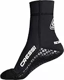 CRESSI Resilient Pro Neoprene Socks S - Unisex Neopren 3 mm Schwarz Anti Sand System Smooth Glideskin Sandproof” mit Rutschfester Gummi Sohle, für Wassersport, S