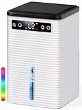 2,5L Luftentfeuchter, leiser Luftentfeuchter, 2–12 Stunden-Timer, automatische Abschaltung, 7 Lichtfarben, ideal für Schlafzimmer und Badezimmer(650ML/24H)