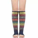 Durio Stulpen Damen Lange Winter Beinwärmer Gestrickt Verdicken Beinstulpen Böhmen Navy