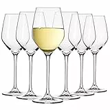 Krosno Kleine Weiß-Weingläser | Set von 6 | 200 ML | Splendour Kollektion | Perfekt für zu Hause, Restaurants und Partys | Spülmaschinenfest | Bleifreies Kristallglas