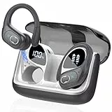 STECEi Kopfhörer Sport, 2025 in Ear Kopfhörer Kabellos Bluetooth 5.4 mit HD Mic, 75Std HiFi Stereo Bluetooth Kopfhörer mit Ohrhaken, Comfort Fit, IP7 wasserdichte Ohrhörer für Sport, Eisengrau
