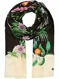 FRAAS Stola Damen aus 100% reiner Seide - 100 x 200 cm - Schicker Seidenschal mit Dschungel-Muster für festliche Anlässe