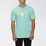 Hurley Herren M Halfer Stripe S/S T-Shirt, Spruce Fog, S
