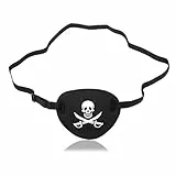 Toyvian Halloween Erwachsene Piraten Augenklappe Schädel Crossbone Augenmaske