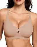 Gailife BHs für Damen, ohne Bügel, Jelly-BHs, gewellt, drahtlos, nahtlos, volle Abdeckung, Bralettes für jeden Tag, Creme-Kaffee, Medium