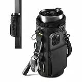 Spigen Life Trinkbecher Tasche LF500 Magnetischer Flaschenhalter für Gym Passend für 20oz–40oz Wasserflaschen mit Fach für Handy und kleine Gegenstände für Fitness, Camping, Outdoor - Schwarz