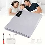 E-ROOM TREND Erdungsbettlaken | 10% Silberfäden Anteil 90% Baumwolle mit EU Erdungskabel Earthing Matte | für Besseren Schlaf Erdenergie Rückgewinnung (GBS399G) | 99 x 203 cm | Grau