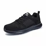 NewDenBer Sportschuhe Herren Turnschuhe Leichtes Sneakers Laufschuhe (41 EU, Schwarz Schwarz)