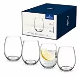 Villeroy & Boch - Entree Wasserglas Set 4-teilig 250 ml Klar, Spülmaschinenfest, Trinkgläser, Wassergläser, Trinkgeschirr, Gläser Set für Dessert, Smoothies oder Saft, Kristallglas