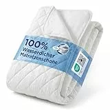 BEDSURE Matratzenschoner 90 x 200 Wasserdicht - Matratzenbezug Nässeschutz Öko-Tex 100, Matratzenauflage für Allergiker 60°C Waschbar Unfallschutz rutschfest Weich Matratzenschutz,Weiß