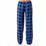 HSUAYEUD Karierte Hose Damen Damen Pyjamahose Comfy Pj Bottom mit Taschen Stretch Plaid Sleepwear S