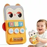 HOLA Eulen-Handy-Spielzeug für Babys 6–12 Monate, Lern- & Beruhigungsmodus, Musikspielzeug mit Wiegenliedern, Geburtstags 1-Jährige für Jungen & Mädchen, für drinnen/Reisen/Outdoor