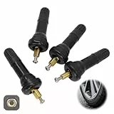 4 Stück Gummiventile Ersatz für Schrader Sensor, Ventilstämme TPMS Sensor, Reifendrucksensor Ventilschaft und Ventileinsätze für Auto