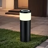 JNR Edelstahl Wegeleuchten Außen mit Erdspieß IP65 Wasserdicht, 230V Höhe 290 mm inkl 5w 3000k warmweiß LED, Gartenbeleuchtung, Gartenlampen, Gartenleuchten, Wegleuchte, Sockelleuchte, Standleuchte