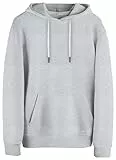 Cotton Prime Bequemer und Stilvoller Unisex Kaputzenpullover Hoody Sweatshirt für Damen und Herren, Grau, Gr. M