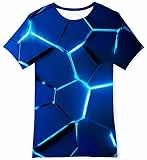 TUONROAD Jungen T-Shirt 3D Grafik Kinder T-Shirts Cool Jungen Mädchen Rundhals T-Shirt 13-14 Jahre