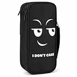 Wzone Federmäppchen Großer Kapazität mit Organizer 5 Fach für Jungen Mädchen, Pencil Case Schreibtisch Organizer Schule & Büro Studentin, I Don't Care