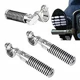 Motorrad Fußrasten, 2 Stück Universelle Modifizierte Cnc Fußraste für Motorräder Crash Bar 28mm-32mm Klappbare 90 Grad Aluminiumlegierung Pedale mit Gummi Schutz