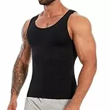 SLIMBELLE Body Shaper Herren Elastische Unterhemd Herren Tight Compression Shirt Taillenformer Figurformend Bauch Weg Shirt Männer