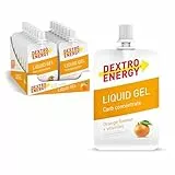 Dextro Energy Liquid Gel Orange + Vitamins - 18x60ml (18er Pack) - High Carb Energy Gel zur schnellen Kohlenhydrate Versorgung und Vitaminen