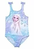 Disney Die Eiskönigin Badeanzug mit Schleifen für Mädchen - ELSA Frozen Kinder Schwimmanzug Blau (DE/NL/SE/PL, Numerisch, 110, 116, Regular, Blau)