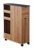 KESPER Nischenregal 24851-13 Spanplatte Holzdekor mit Lenkrollen/Servierwagen