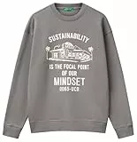 United Colors of Benetton Sweatshirt ohne Kapuze für Herren, grau, M