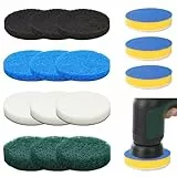 15 Stück Aufsatz für Bosch Universal Brush Reinigungsbürste Pad Kompatibel mit Bosch Home/Garden 6033 Reinigungsbürste(3Hochleistungspad,3Küchenpad,3 Mikrofaserpad,3Schaumstoffpad,3 Multi-Use Pad)