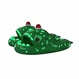 VIYEAR Cloud Shark Slippers, Schnelltrocknende Sommer-Duschsandalen, Rutschfest und Weich, Niedliche Cartoon-Hai-Duschpantoffeln, Fluoreszierendes Weihnachtsgrün 40/41