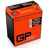GP-PRO Gel-Batterie 12V 12Ah GB12AL-A Rollerbatterie/Motorradbatterie, wartungsfrei versiegelt vorgeladen ähnlich YB12AL-A2 / CB12AL-A2