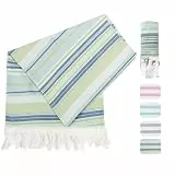Winthome Strandtuch Weich 180x100cm- Strandhandtuch 100% Baumwolle Leicht Platzsparend, Hamamtuch Saugstark, Schnelltrocknend, Badetuch Sandfrei, Handtuch für Damen Herren Saunahandtuch (1 Pack)
