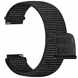 Upeak Nylon Uhrenarmband 22mm Kompatibel mit Garmin Venu 3 Venu 2 Venu 4 45mm Vivoactive 4 Forerunner 255 265, Sport Armband für Amazfit Balance Samsung Galaxy Watch 3 45mm Gear S3 Classic, Schwarz