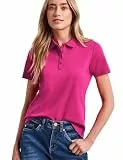 Street One Kurzarm Poloshirt in Rippstruktur Magenta Dream 38