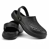 Hausschuhe Herren Clogs Gartenschuhe Sommer Badelatschen Sandalen Strand Schuhe Pantoletten-Flagship Black 40/41EU