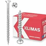 KLIMAS Holzschrauben Torx - Spanplattenschrauben Weiß - Senkkopfschrauben - Terrassenschrauben - Universalschrauben - Dachkonstruktion Schrauben Set - Holzschrauben 5x80 mm 200 Stück