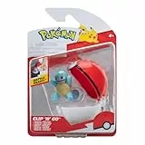 Pokémon PKW3636 - Clip'n'Go Poké Ball - Schiggy & Pokéball, offizieller Pokéball mit 5 cm Figur